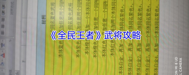 《全民王者》武将攻略