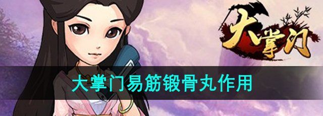《大掌门》易筋锻骨丸作用介绍