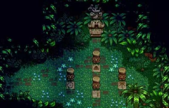 星露谷物语姜岛宝石鸟摆放顺序