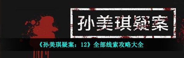《孙美琪疑案：12》全部线索攻略汇总大全